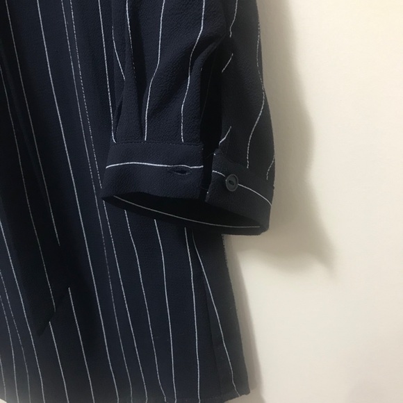 Mandee Navy Blue Striped Blouse. Size : S - Picture 9 of 14